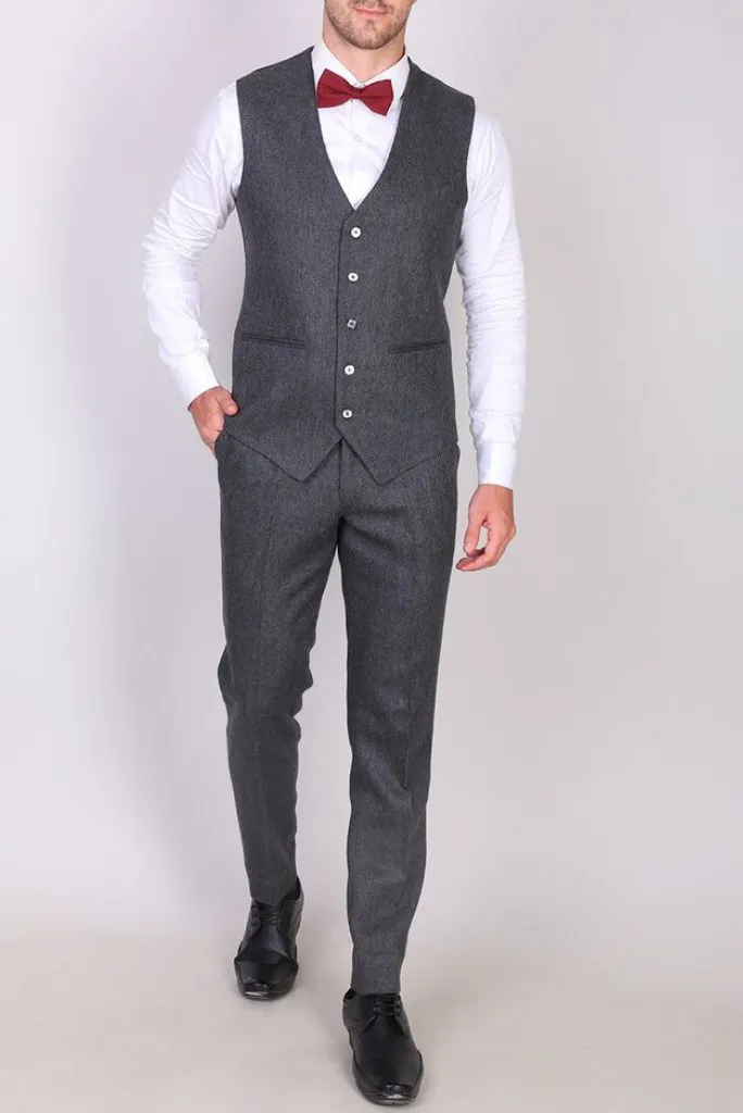 Men Grey 3 Piece Winter Suit Wedding Grey Suit Formal Dinner Suit Bespoke Tailoring Suit Prom Wear Groomsmen Gift For Men