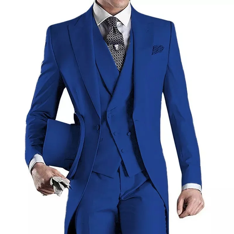 Mens  Custom made  wedding Tuxedo Grooms long Tail wedding suit