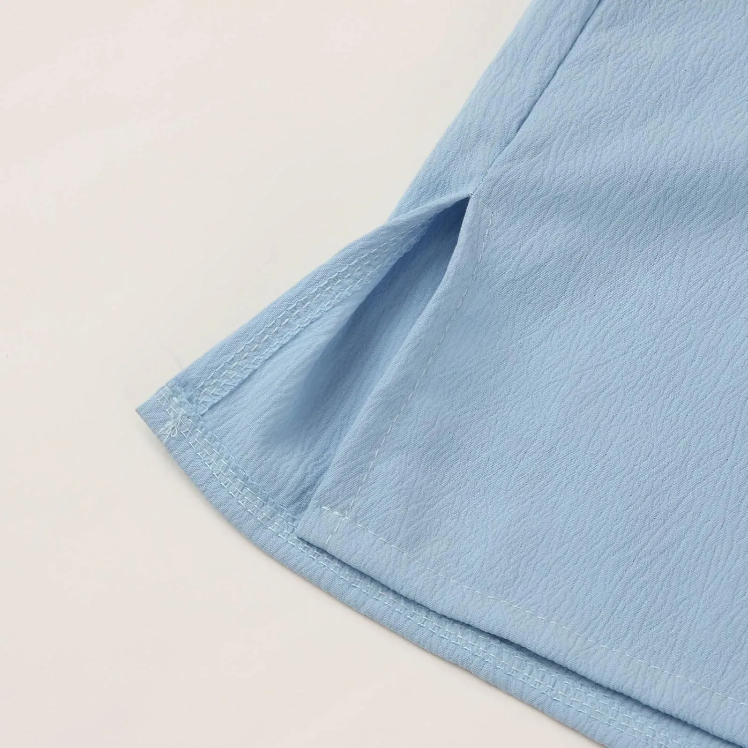 Men's Linen Short Sleeved T-Shirt Loose Sportswear Solid Color Cotton Linen Shirt Beach Short Sleeved Shirt