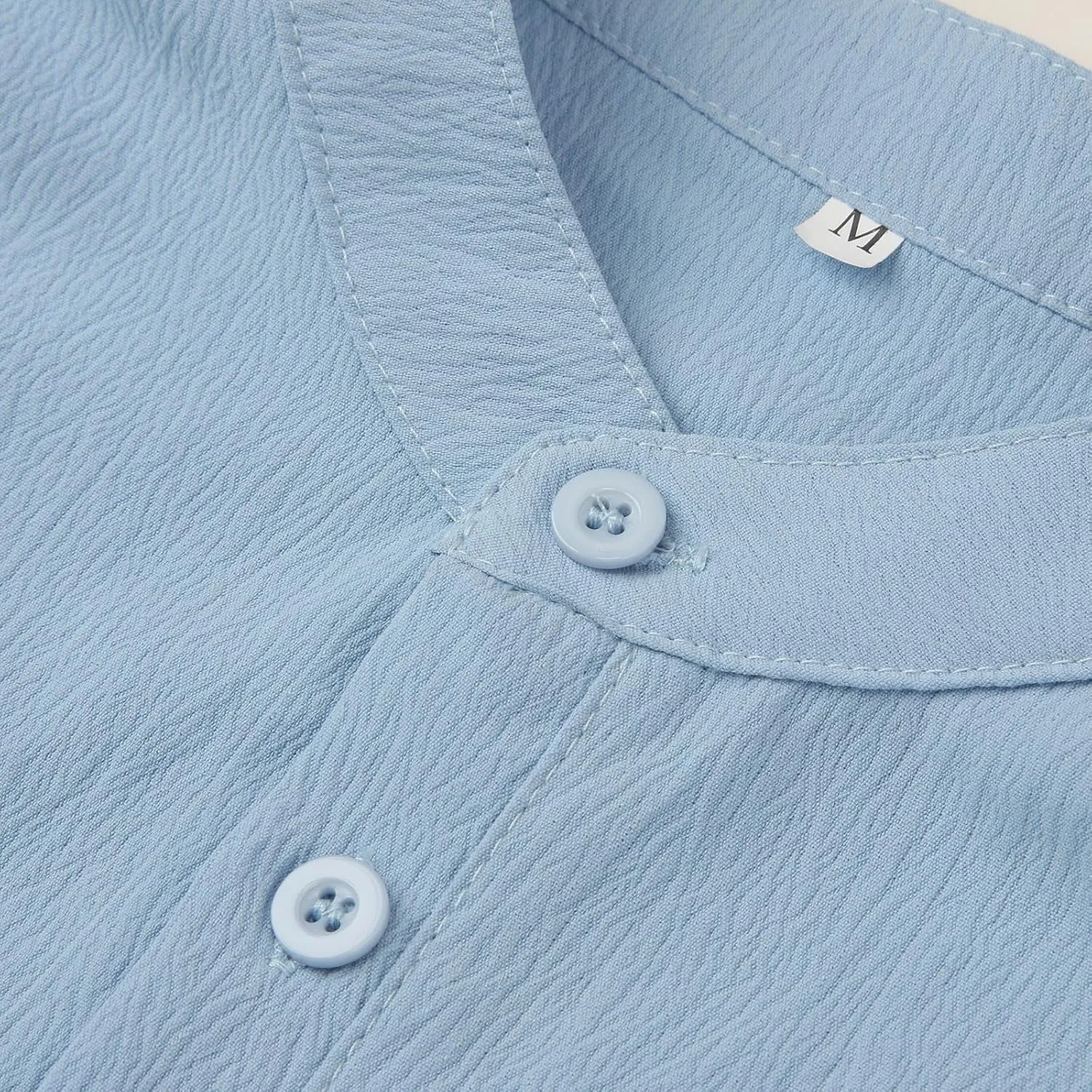 Men's Linen Short Sleeved T-Shirt Loose Sportswear Solid Color Cotton Linen Shirt Beach Short Sleeved Shirt