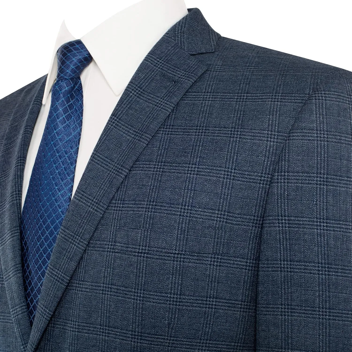 Men's Sport Coat Classic Fit 2 Button Checked Blazer Suit Jacket for Daily Casual Wear