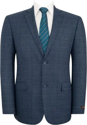 Men's Sport Coat Classic Fit 2 Button Checked Blazer Suit Jacket for Daily Casual Wear