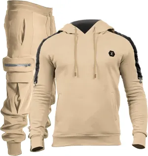 Men's Tracksuit 2 Piece Hoodie Athletic Jogging Sweatsuits for Men Casual Sports Long Sleeve Pullover Suit Set