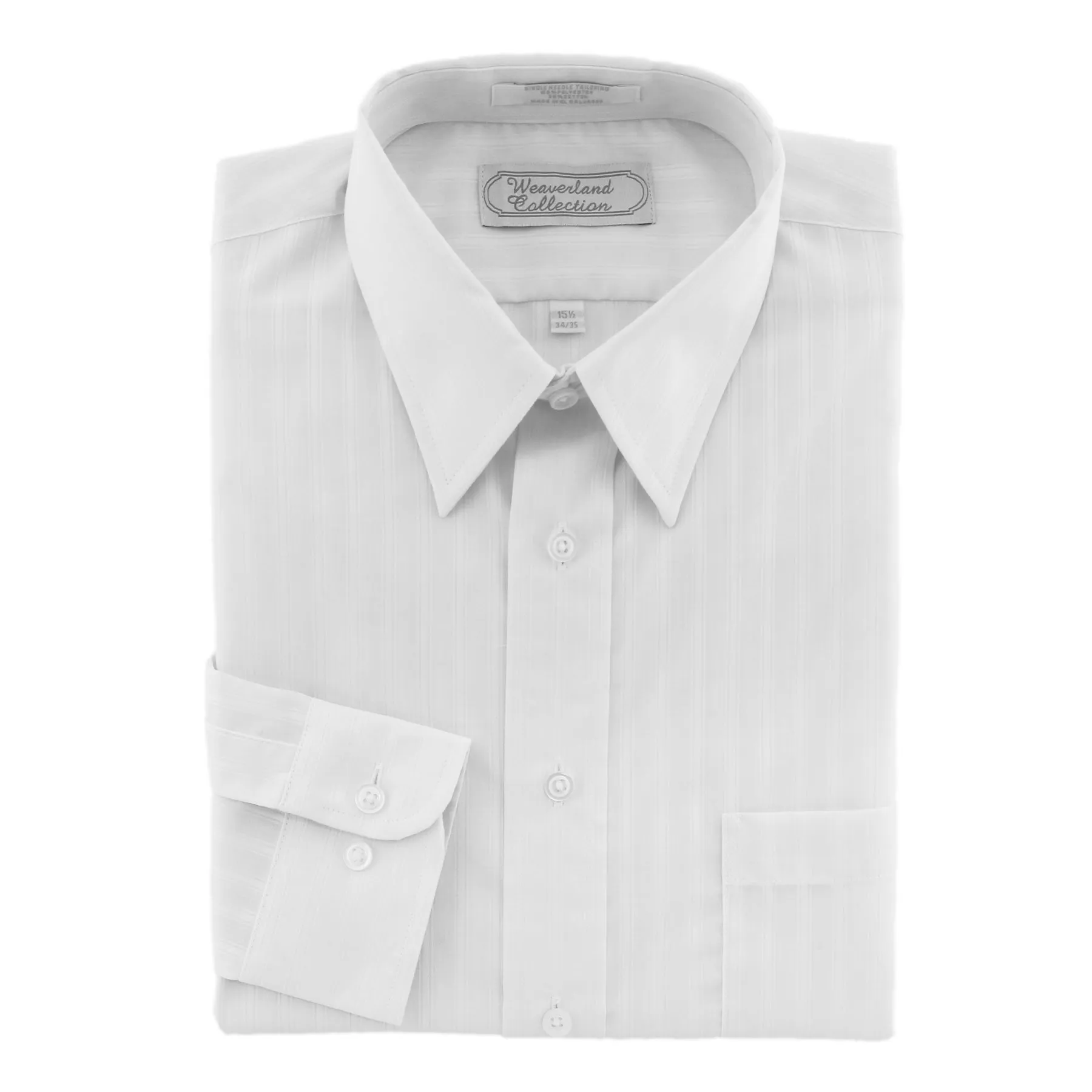 Men's White Tone-on-Tone Dress Shirt 2565A P000
