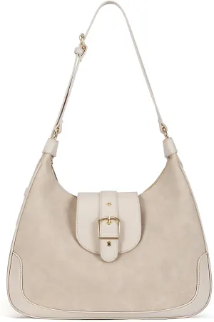 Missnine Large Shoulder Bag Purse for Women Crescent Clutch Tote Handbag PU Leather Crossbody Hobo with Adjustable Strap