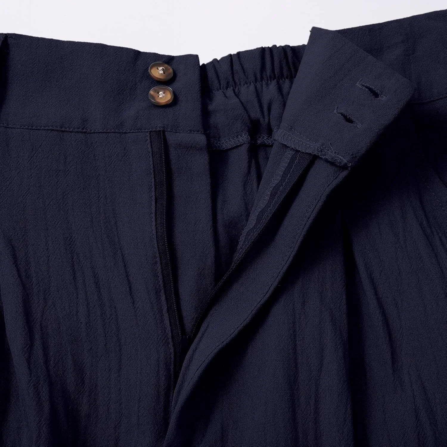 Miyaomn Linen Pants for Women High Waisted Casual Loose Wide Leg Palazzo Pants Summer Travel Beach Dress Trousers with Pocket