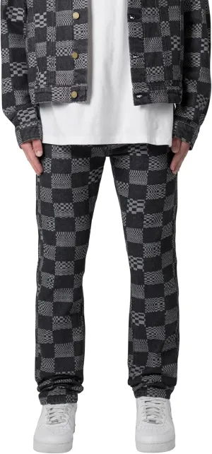 mnml Men's D528 Checkered Denim