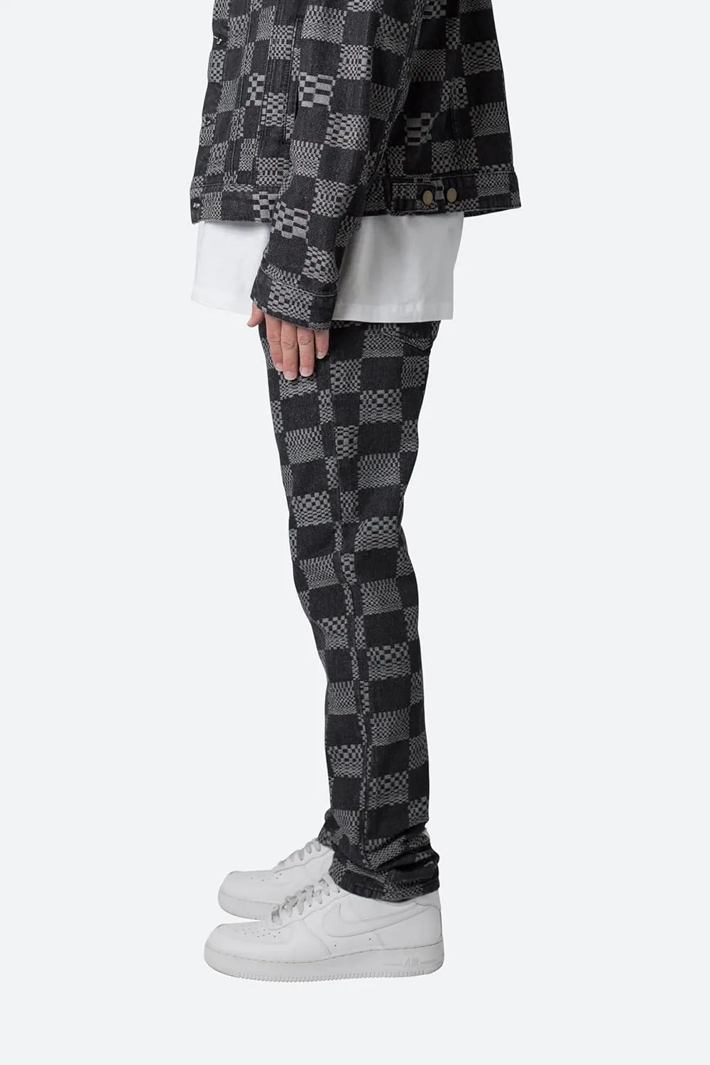mnml Men's D528 Checkered Denim