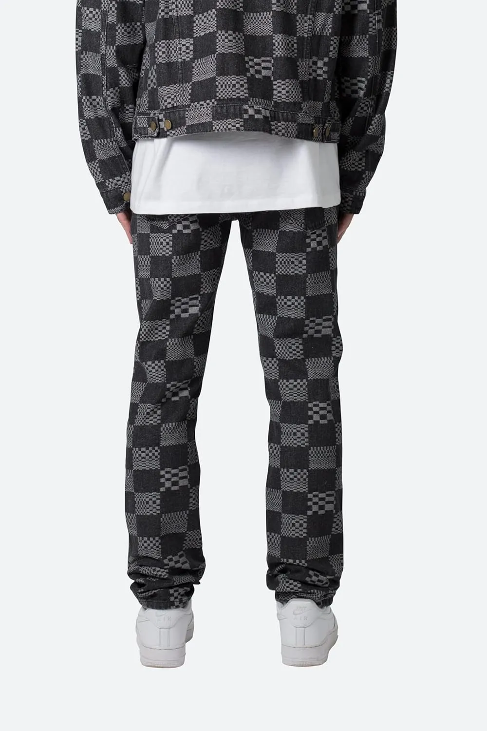 mnml Men's D528 Checkered Denim