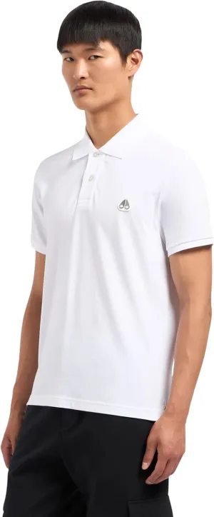 Moose Knuckles Men's Everett Polo Shirt with Piqu Texture, Button Placket