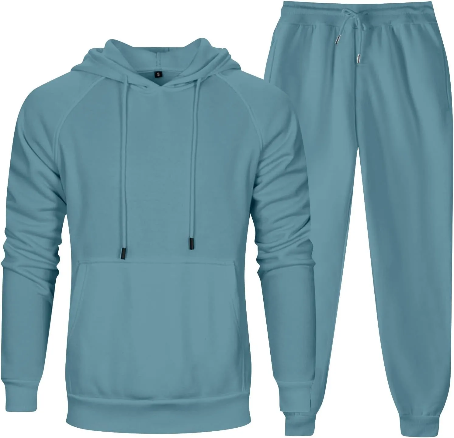 Muyise Men's Jogging Tracksuit 2 Piece Athletic Outfit Long Sleeve Hoodie and Pants Sports Athletic Sweatsuit Pullover Suits