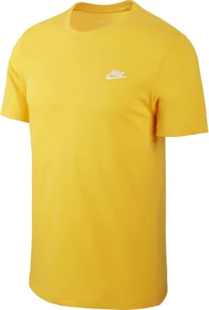 Nike Sportswear Club Men's T-Shirt (AR4997-739, University Gold/White)