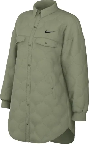 Nike Sportswear Essential Women's Quilted Trench Jacket (US, Alpha, Large, Regular, Regular, Oil Green/Black)