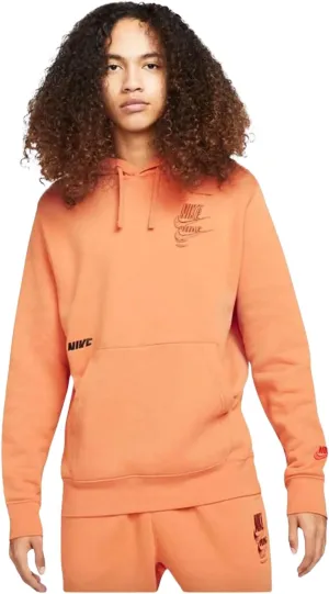 Nike Sportswear Essentials Men's Club Fleece Pullover Hoodie (Standard, X-large, Hot Curry/Habanero)