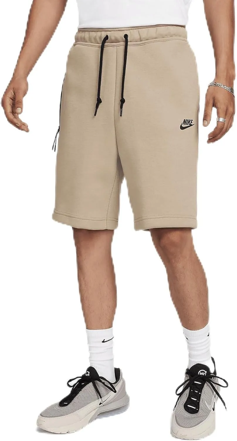 Nike Sportswear Tech Fleece Men's Shorts (Khaki/Black, FB8171-247) Size Small