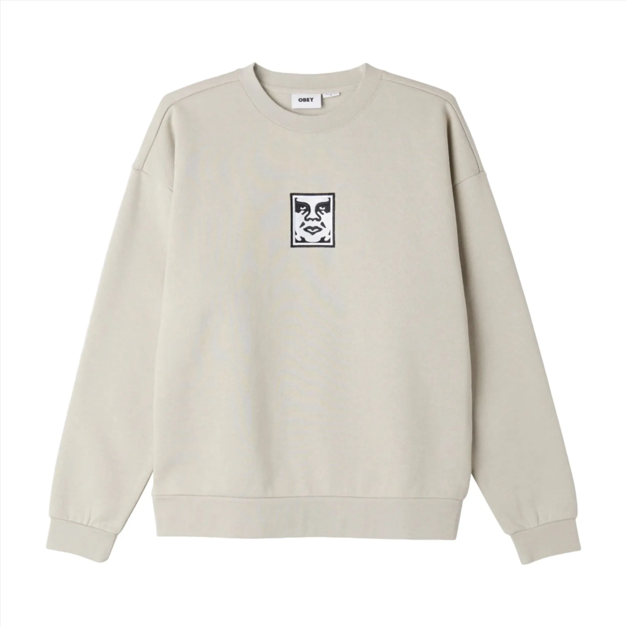 Obey Icon Extra Heavy Crew II Silver Grey