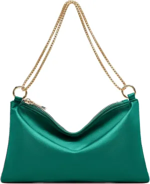 oscaurt Women's Evening Handbag Satin Shoulder Bag Purse for Prom Engagement Cocktail Party Wedding