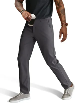PJ PAUL JONES Mens Stretch Golf Pants Quick Dry Lightweight Casual Pants with Pockets