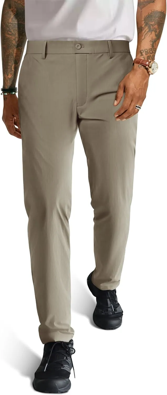PJ PAUL JONES Mens Stretch Golf Pants Quick Dry Lightweight Casual Pants with Pockets