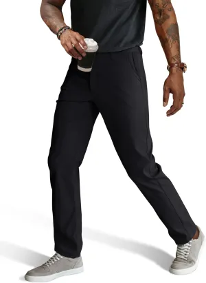 PJ PAUL JONES Mens Stretch Golf Pants Quick Dry Lightweight Casual Pants with Pockets