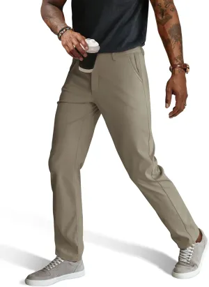 PJ PAUL JONES Mens Stretch Golf Pants Quick Dry Lightweight Casual Pants with Pockets
