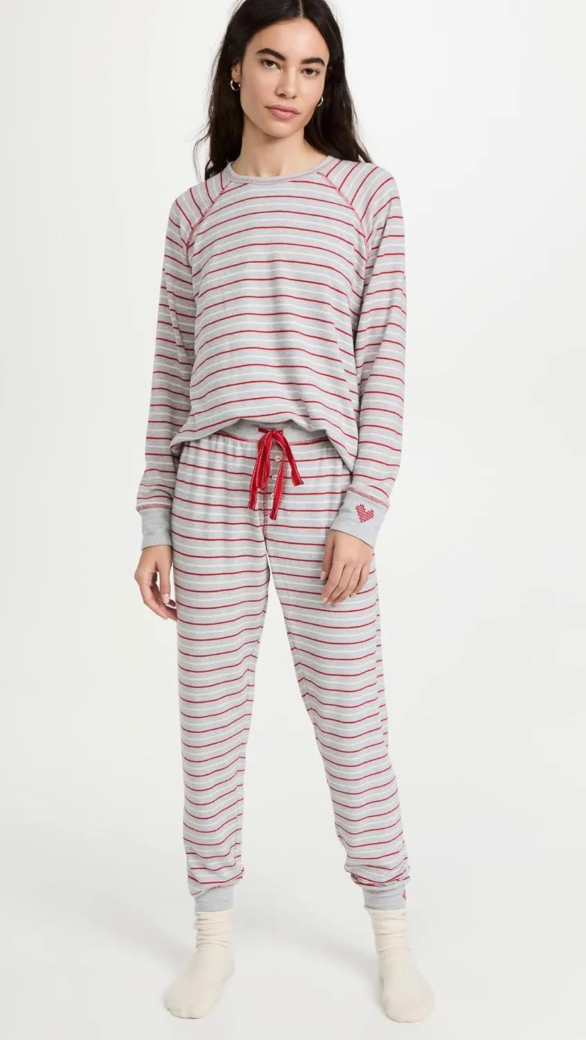 PJ Salvage Women's Loungewear Frosted Fairisle Long Sleeve Top