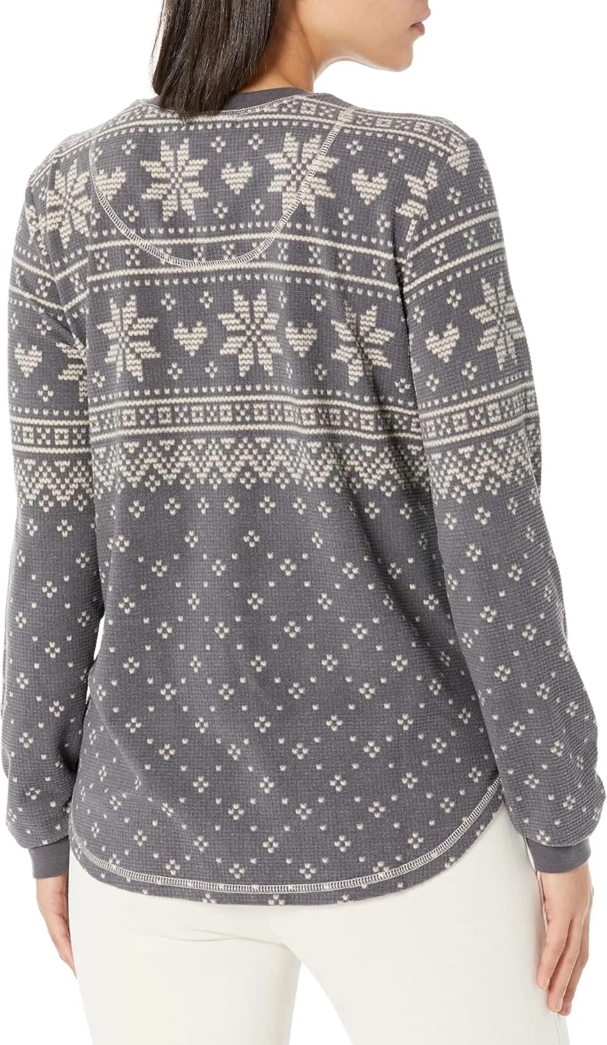 PJ Salvage Women's Loungewear Frosted Fairisle Long Sleeve Top