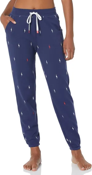 PJ Salvage womens Loungewear Rad White & Blue Banded Pant