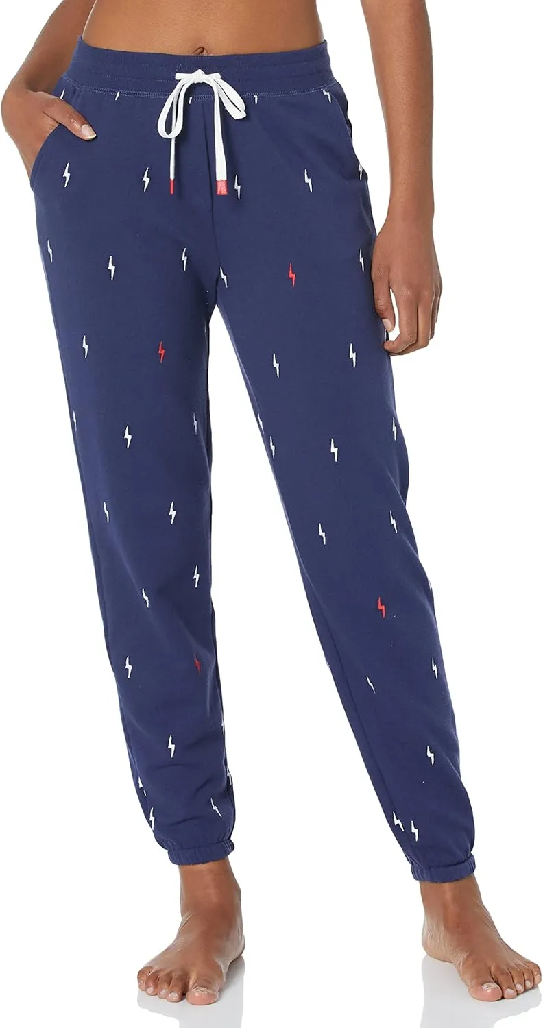PJ Salvage womens Loungewear Rad White & Blue Banded Pant
