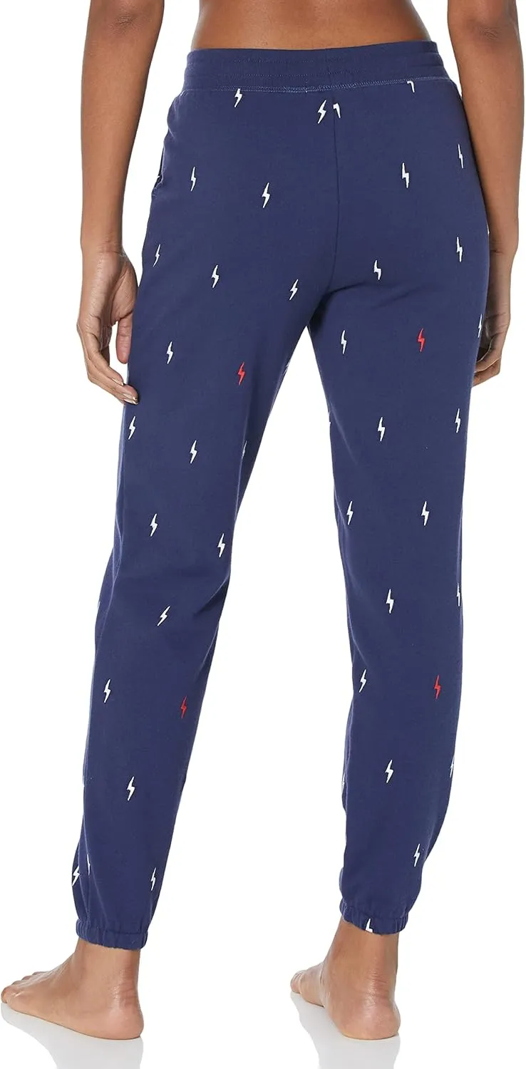 PJ Salvage womens Loungewear Rad White & Blue Banded Pant
