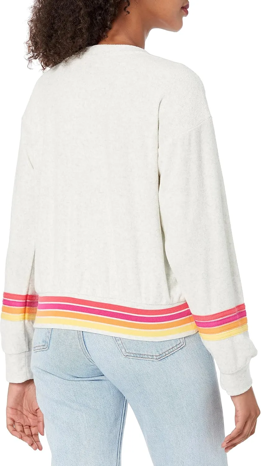 PJ Salvage Women's Loungewear Sporty Stripe Long Sleeve Top