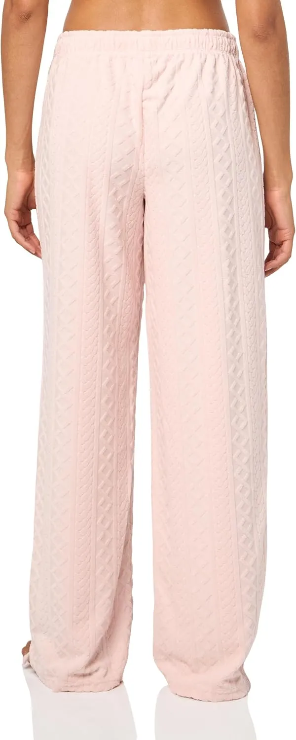 PJ Salvage womens Loungewear Verry Terry Cable Crew Pant