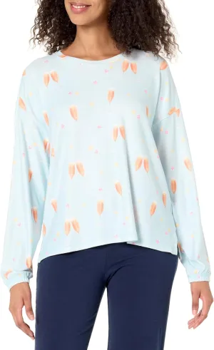 PJ Salvage Women's Loungewear You Had Me at Rose Long Sleeve Top