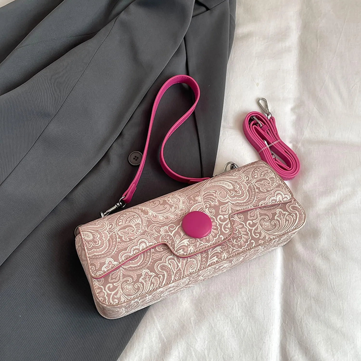 PU Leather Fashion Handbag Evening Clutch Shoulder Bag Vintage Crossbody Bag Clutch Purses for Women.