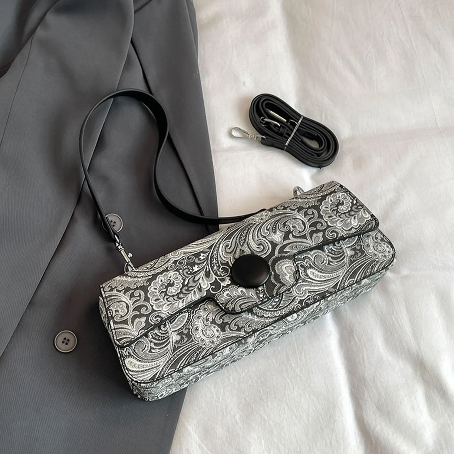 PU Leather Fashion Handbag Evening Clutch Shoulder Bag Vintage Crossbody Bag Clutch Purses for Women.