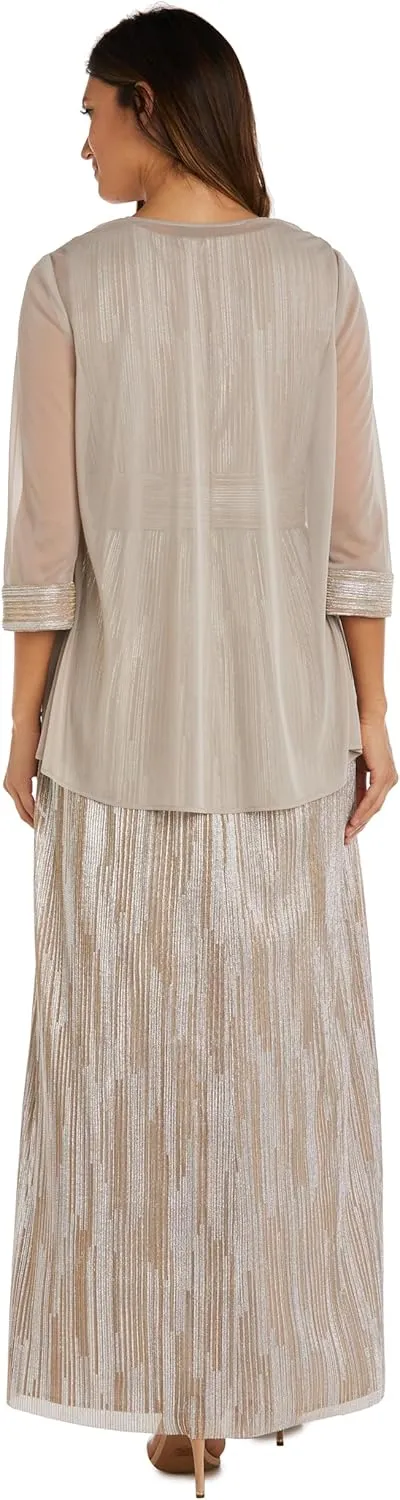 R&M Richards Women's 2pc Long Formal Evening Dress