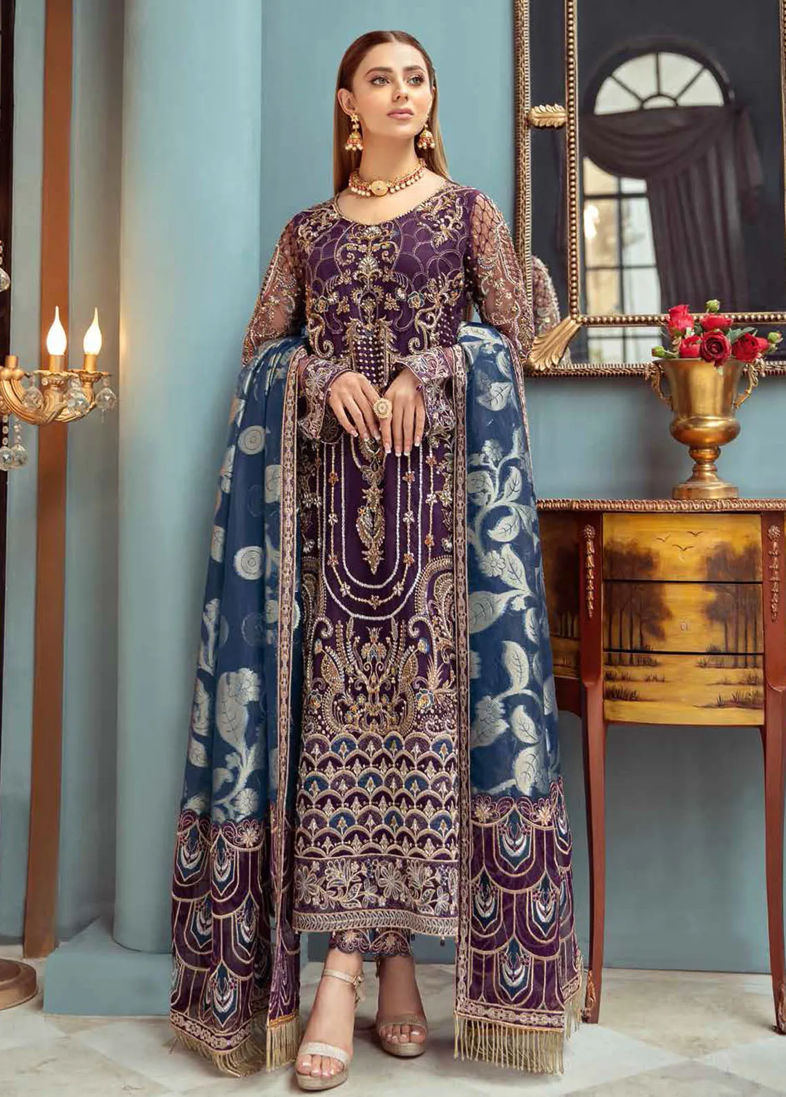Ramsha Unstitched 3 Piece Luxury Wedding Vol-01 Collection'2022-H-101