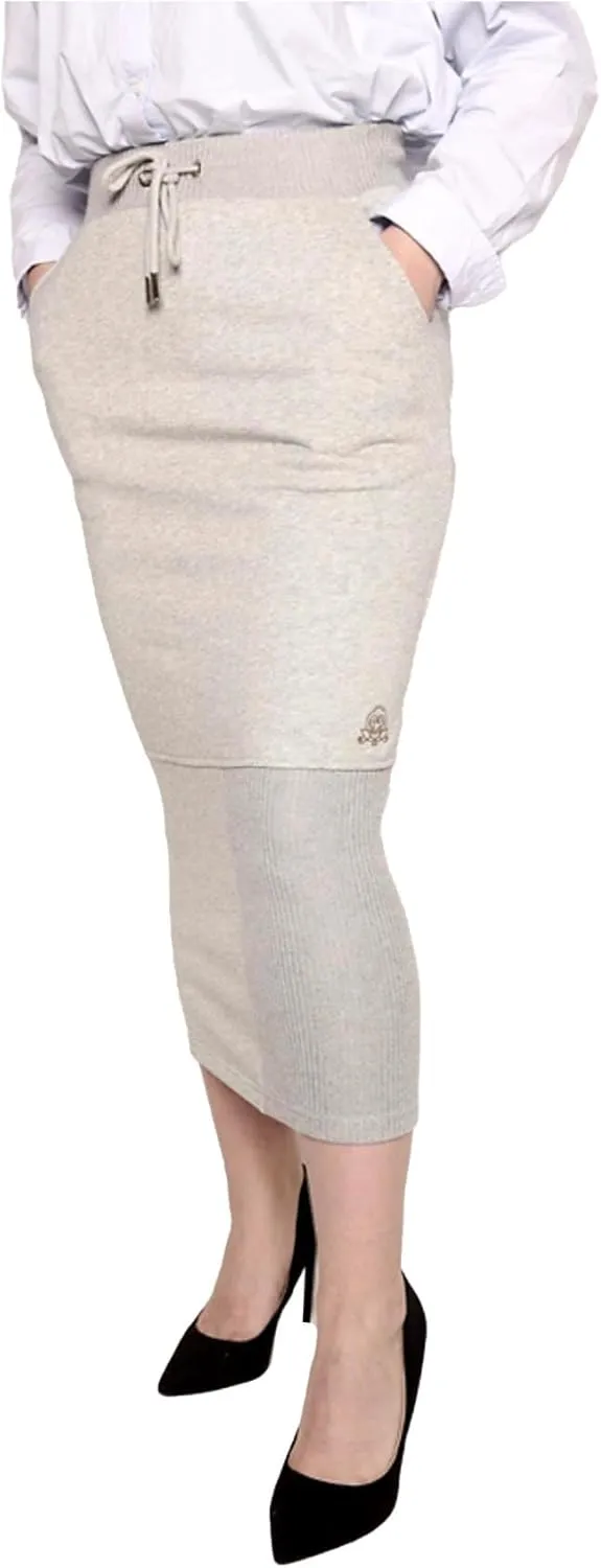 Rib Panel Maxi Skirt