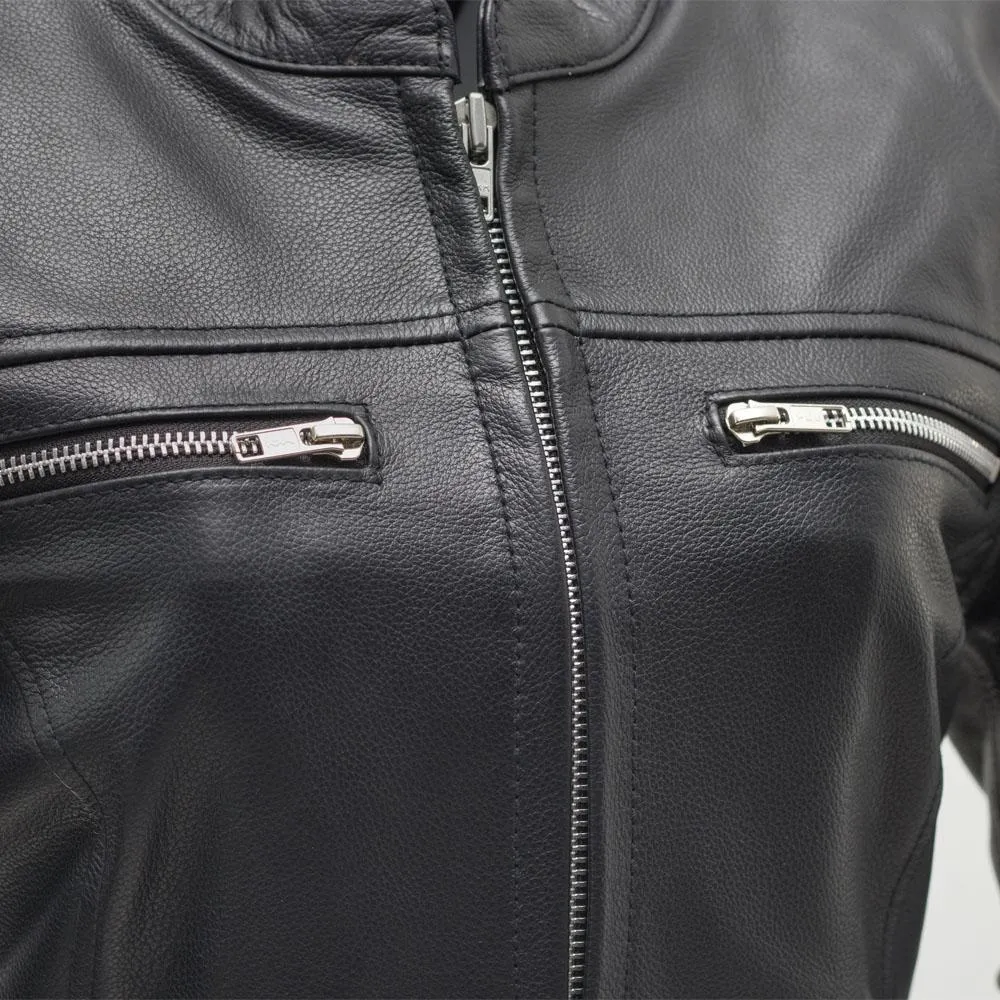 Roxy - Light weight cafe style leather jacket