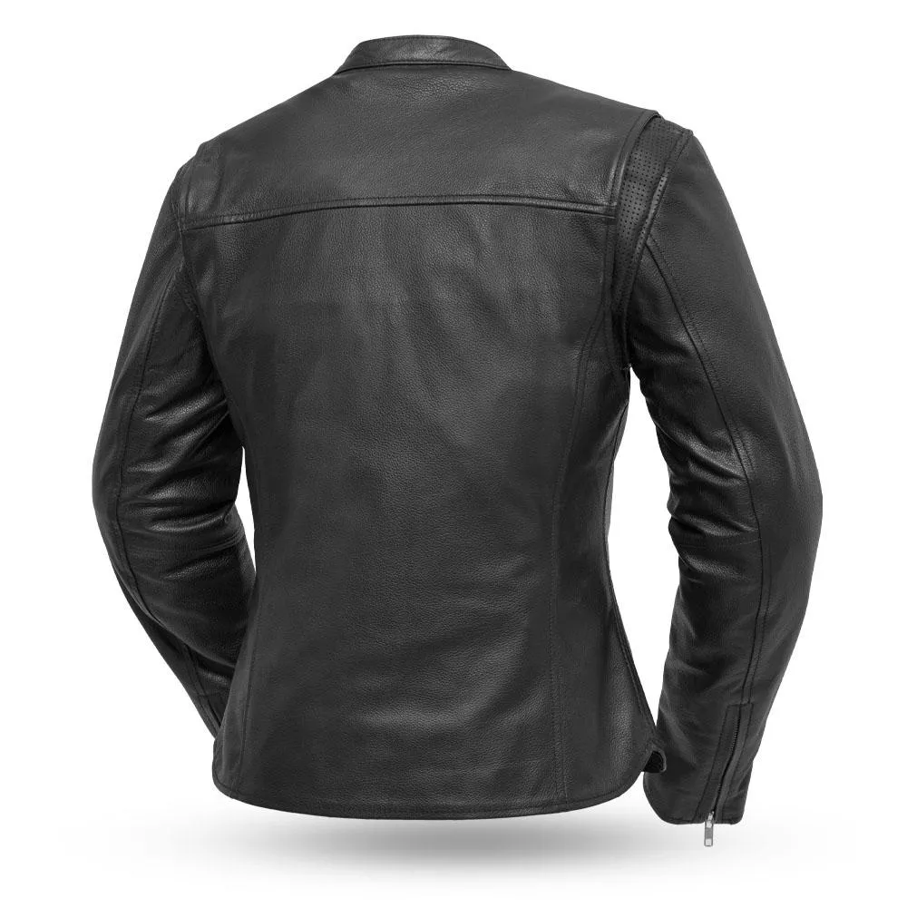 Roxy - Light weight cafe style leather jacket