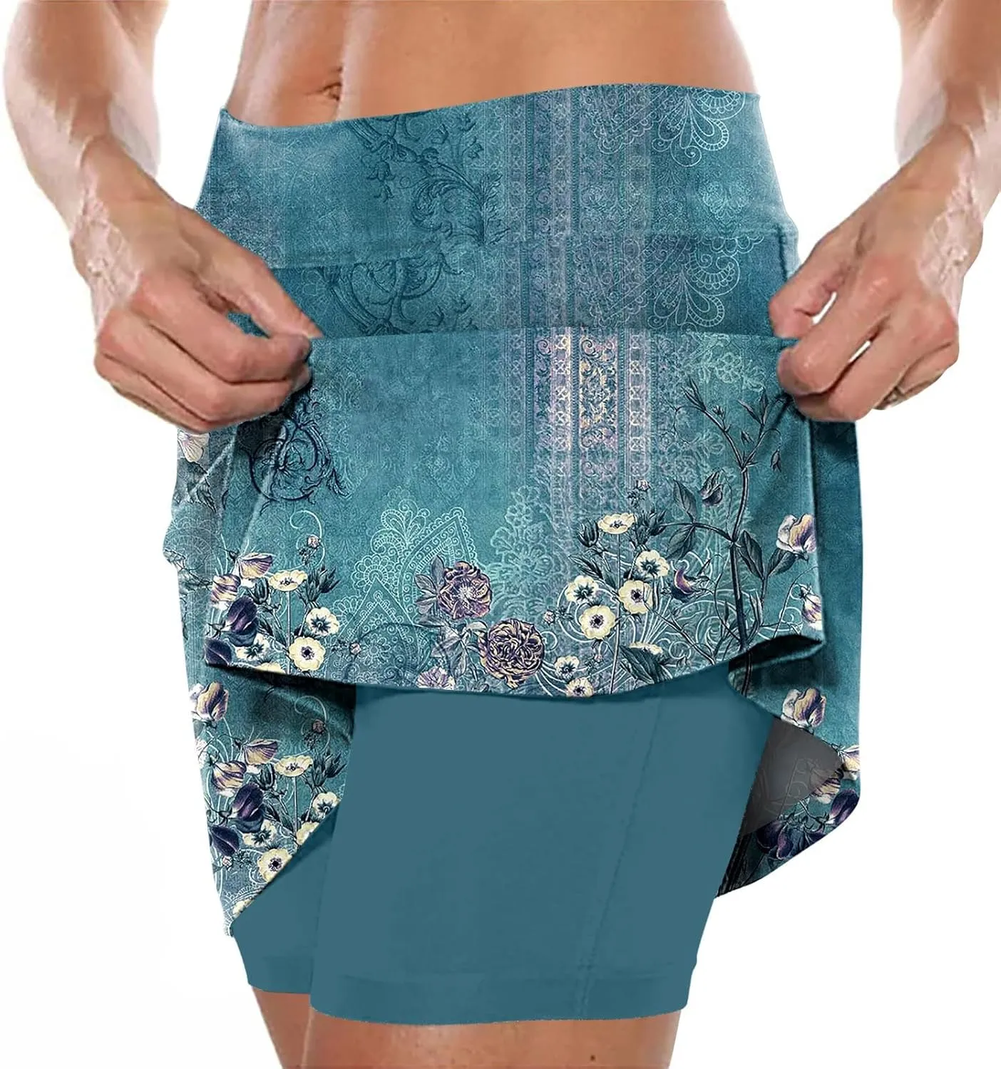 Skorts for Woman High Wasited Athletic Skirt with Shorts Underneath Plus Size Sports Pants Tennis Golf Workout Skirts