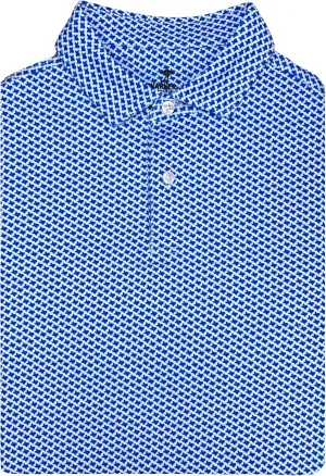 State Print Golf Shirt for Men  Mens University Polo Moisture Wicking Dry Fit Performance Short Sleeve Regular Fit