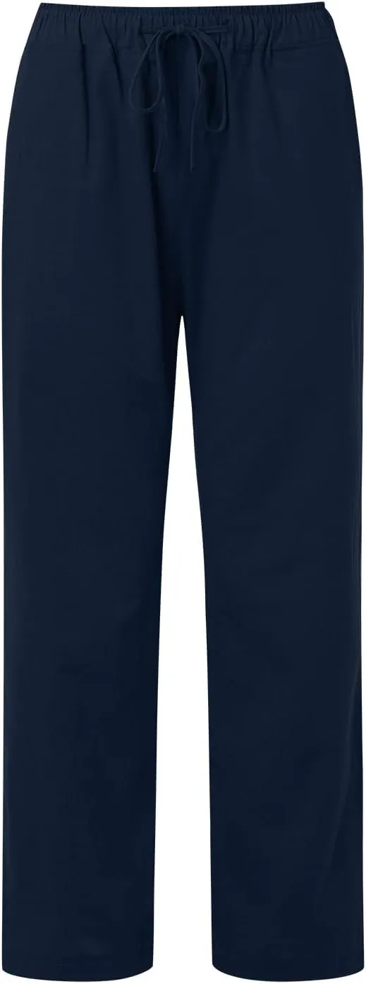 Summer Casual Pants For Women 2024 Trendy High Waist Pants Wide Leg Linen Palazzo Pants Lightweight Flowy Trouser