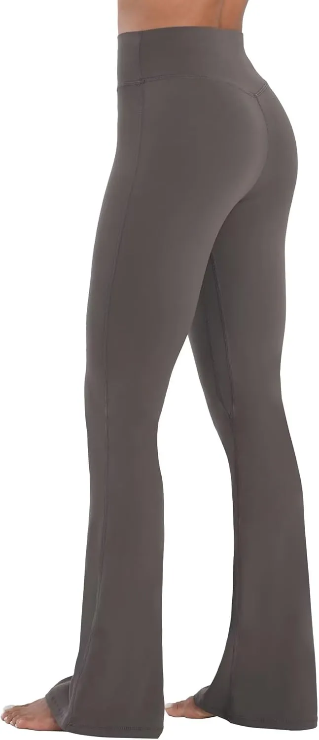 Sunzel High Waist Mini Flared Leggings for Women, Tummy Control Casual Flare Yoga Pants for Yoga Workout Gym