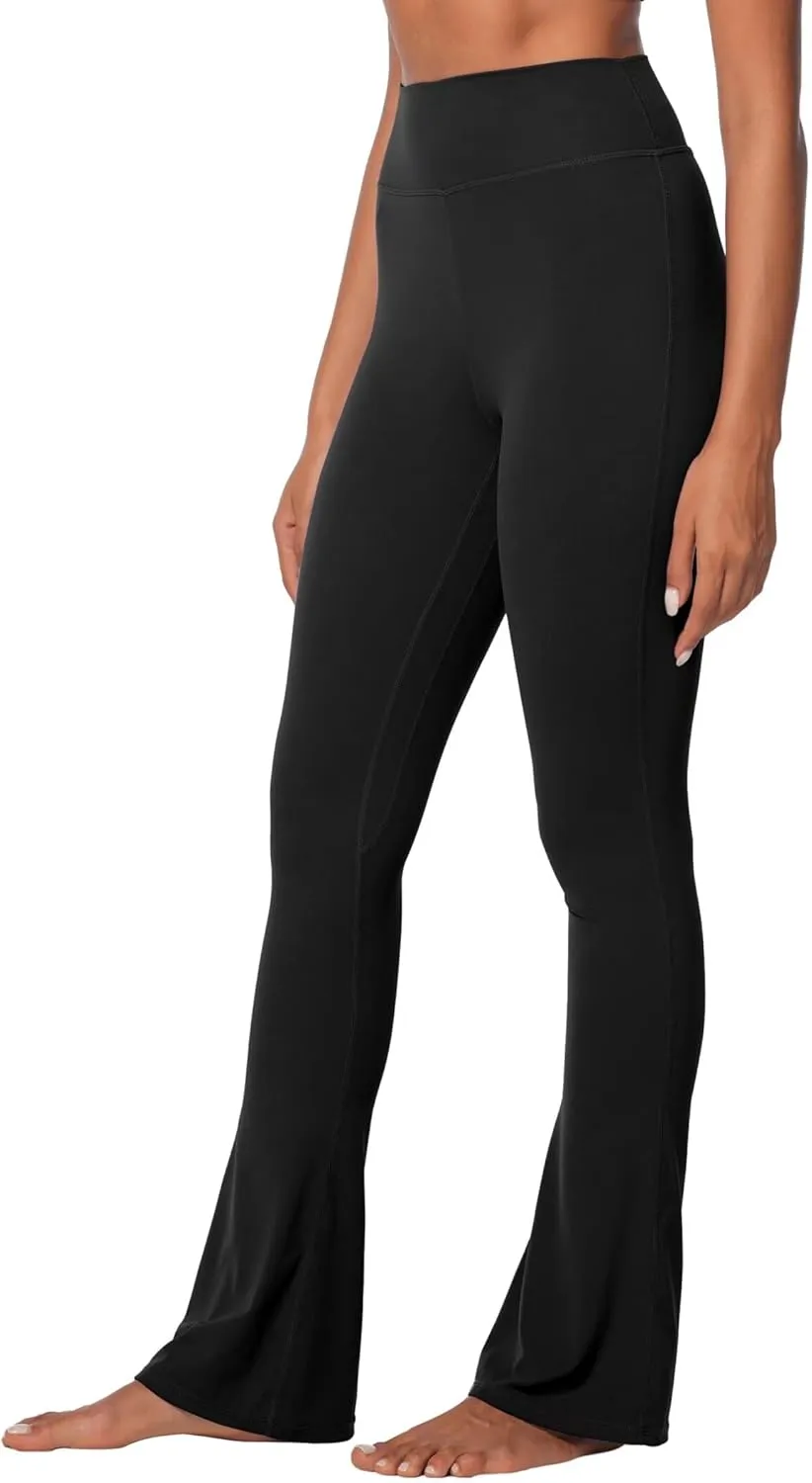 Sunzel High Waist Mini Flared Leggings for Women, Tummy Control Casual Flare Yoga Pants for Yoga Workout Gym