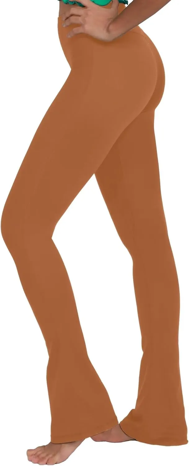 Sunzel High Waist Mini Flared Leggings for Women, Tummy Control Casual Flare Yoga Pants for Yoga Workout Gym