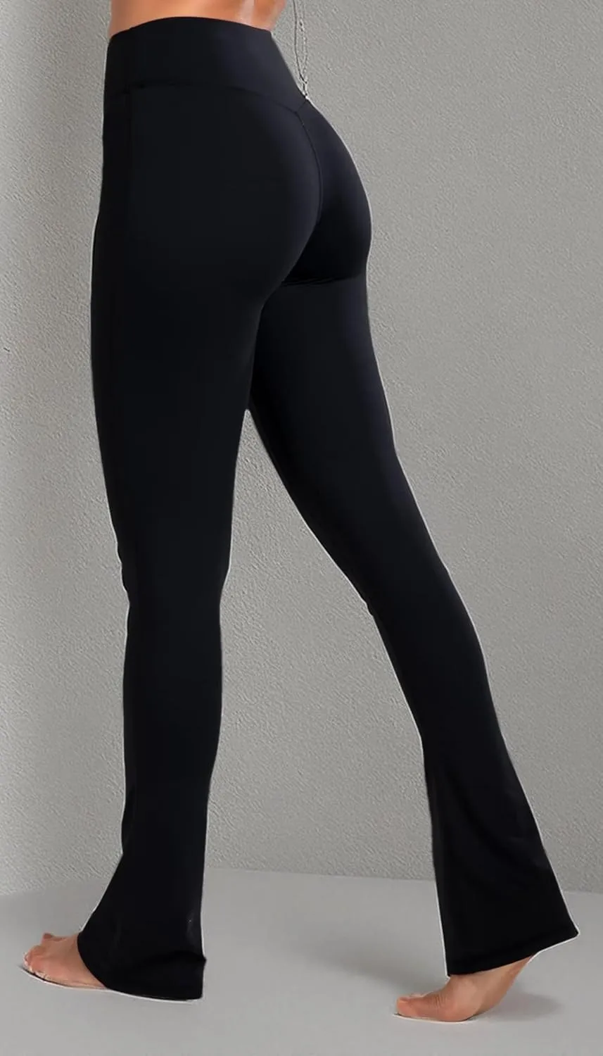 Sunzel High Waist Mini Flared Leggings for Women, Tummy Control Casual Flare Yoga Pants for Yoga Workout Gym