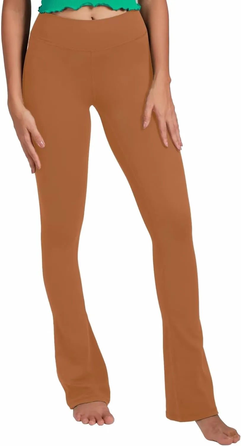 Sunzel High Waist Mini Flared Leggings for Women, Tummy Control Casual Flare Yoga Pants for Yoga Workout Gym