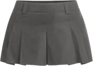 SweatyRocks Women's Low Waist Pleated Mini Skirt A Line Ruffled Skater Skirts