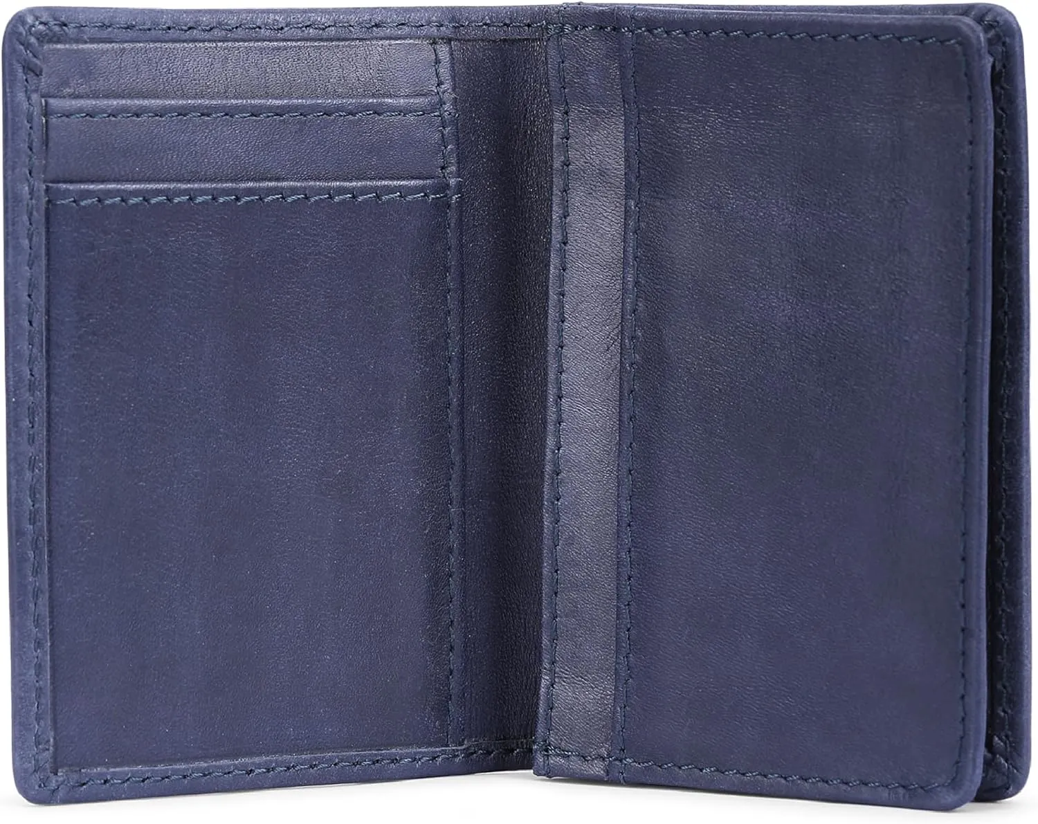 The Antiq Premium Leather Card Wallet, RFID Blocking Expandable Business Card Case, Bifold Card Holder for Men and Women, Men's Purse, Wallet for Men (Business Card Wallet, Blue)